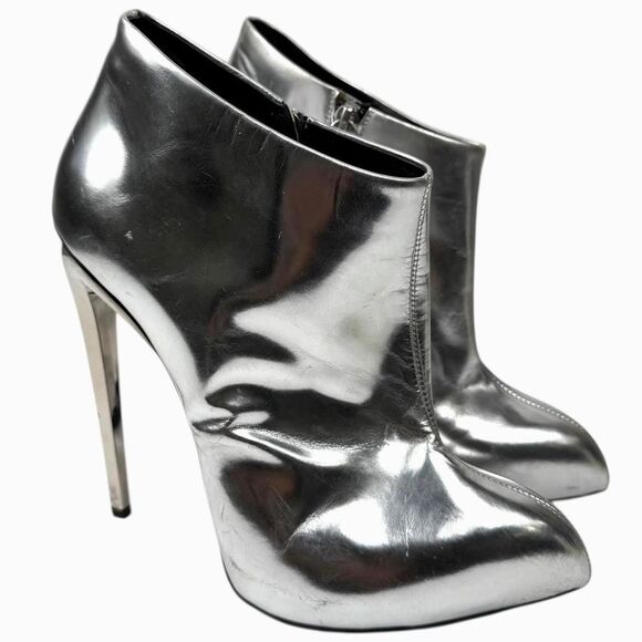 giuseppe zanotti silver futuristic mirror finish - Picture 1 of 4